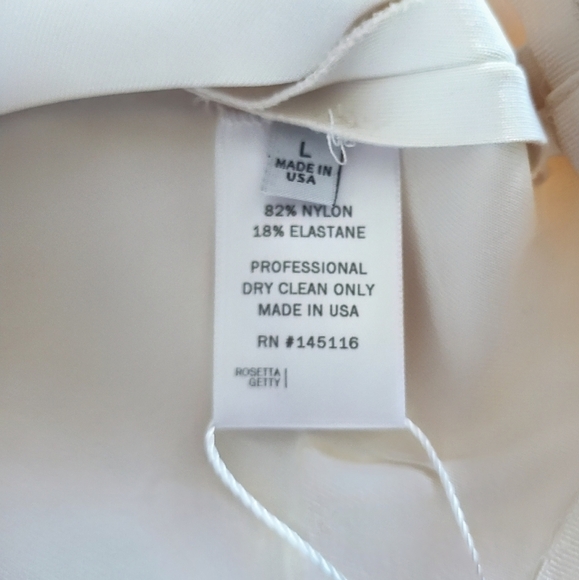 ROSETTA GETTY Long-Sleeve Sweetheart Top, Size Large, Ivory, NWT - Picture 16 of 16